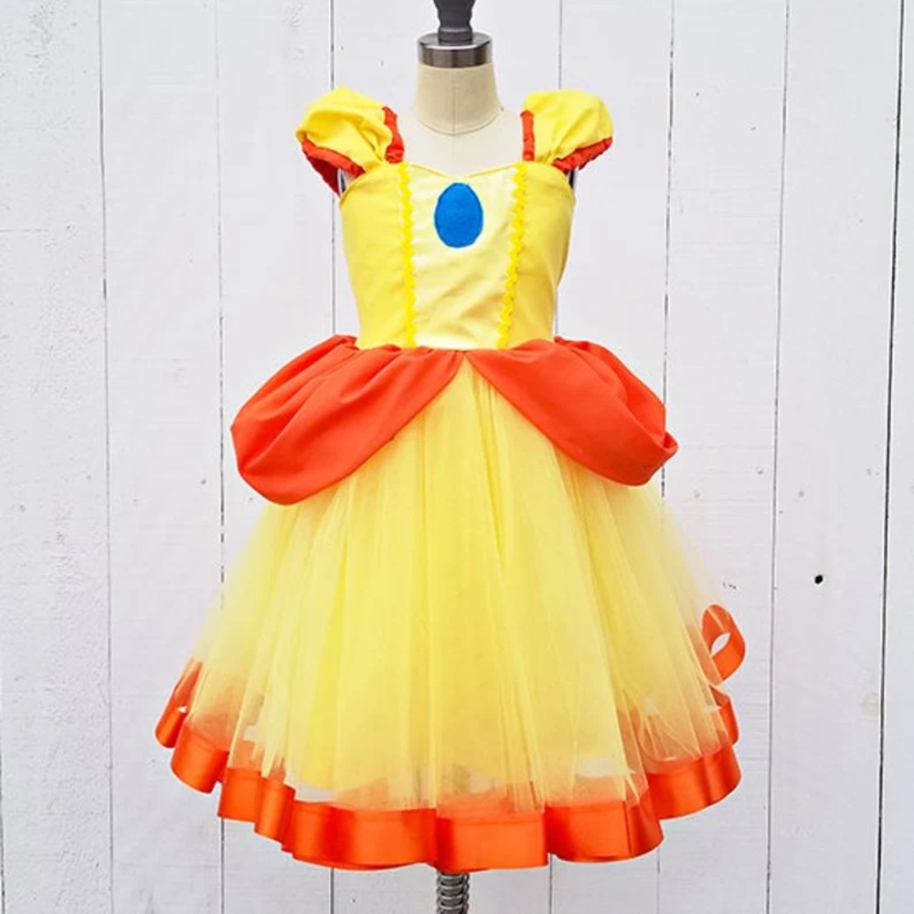 Princess Daisy dress costume girls
costume, Super Mario Halloween costume